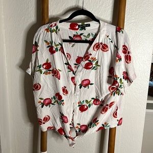 Cute button up crop top